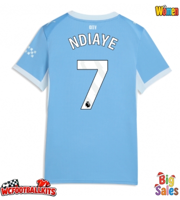 Manchester City Iliman Ndiaye #7 Replica Home Stadium Shirt for Women 2026-27 Short Sleeve